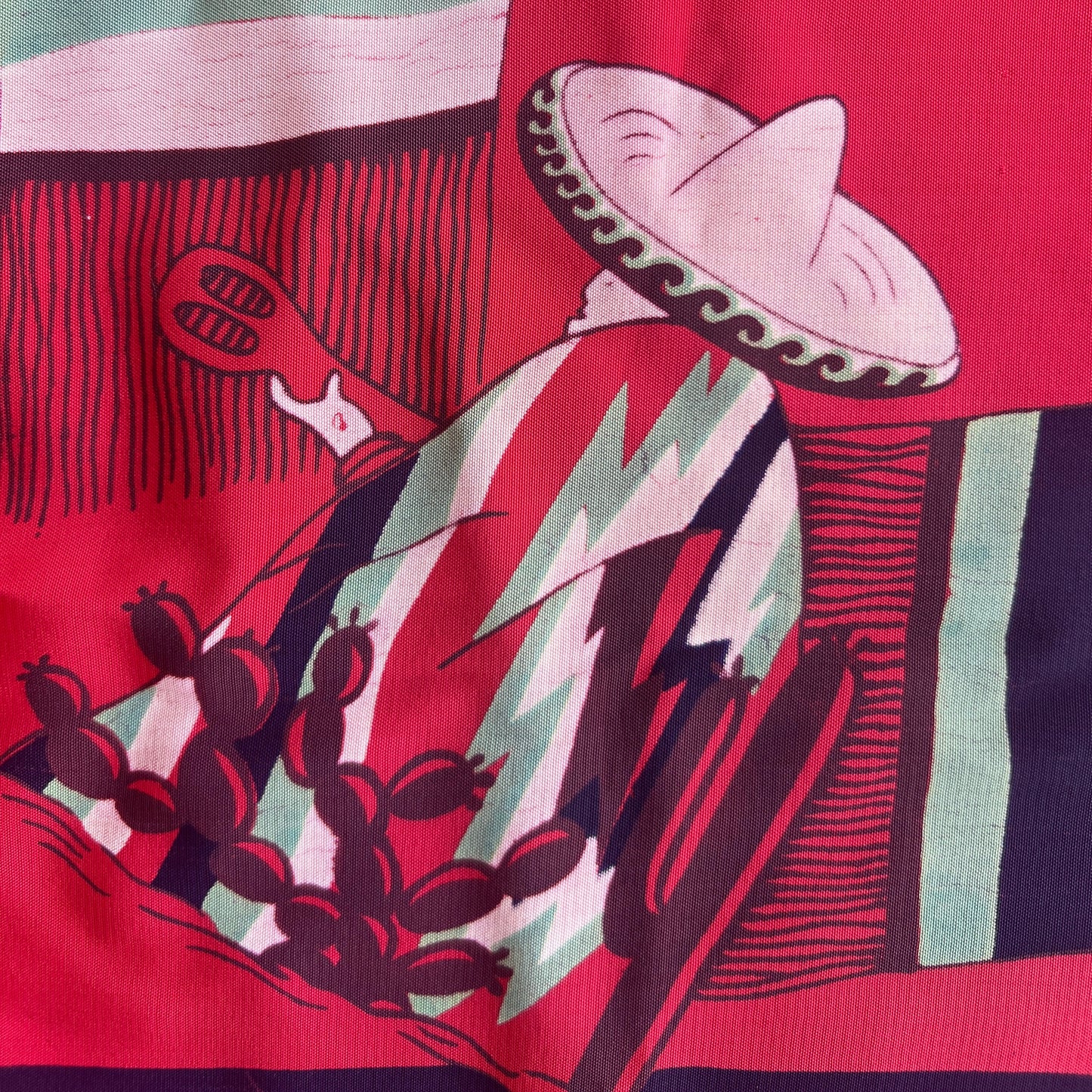 Mexican Red Sombrero Dancers Scarf