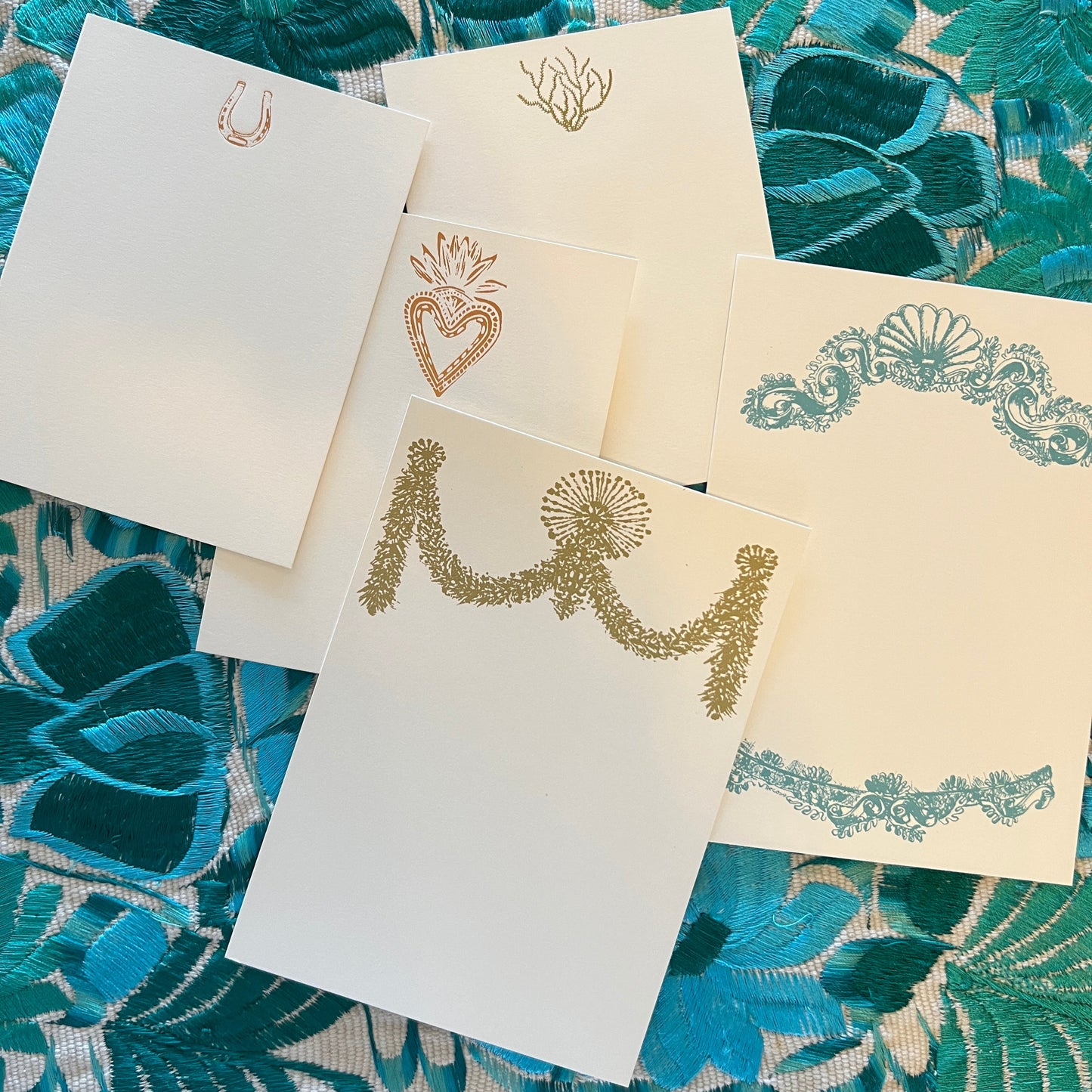 Horseshoe Foil Pressed Notecards