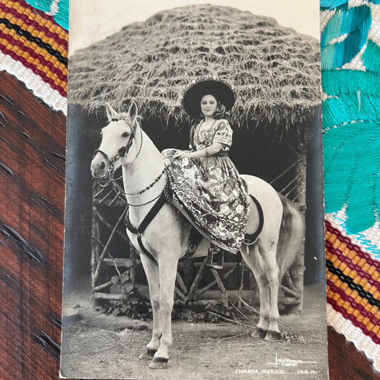 Mexico RPPC Charra Vintage Postcard