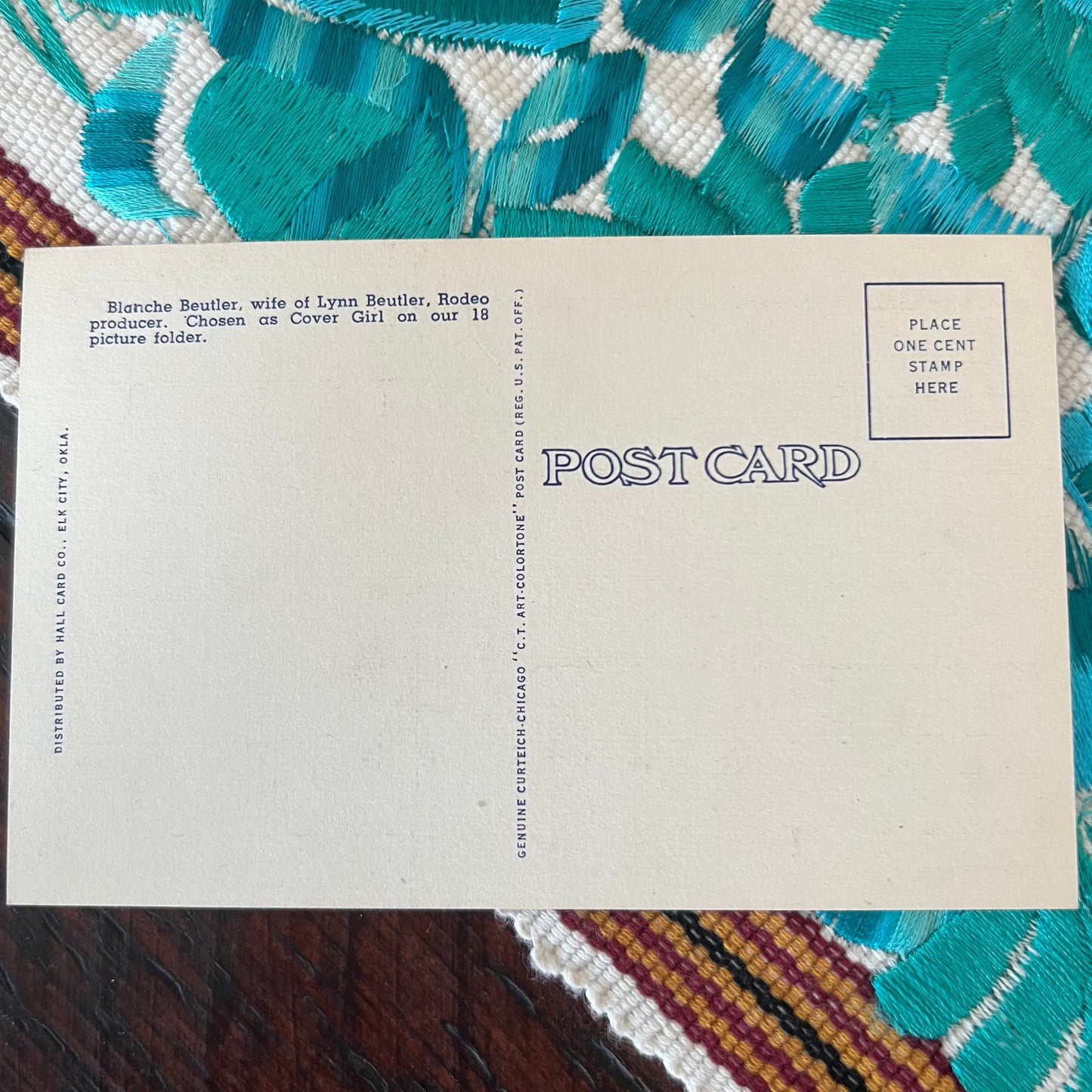 Rodeo Cowgirl Postcard