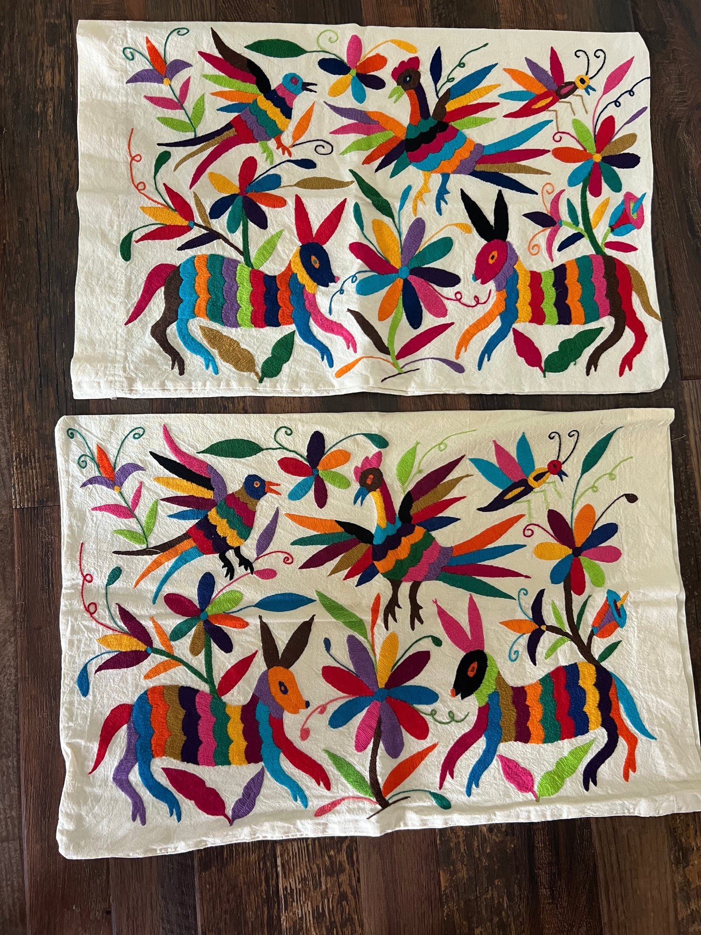 Otomi Tenango Hand Embroidered Cotton Pillow Cases