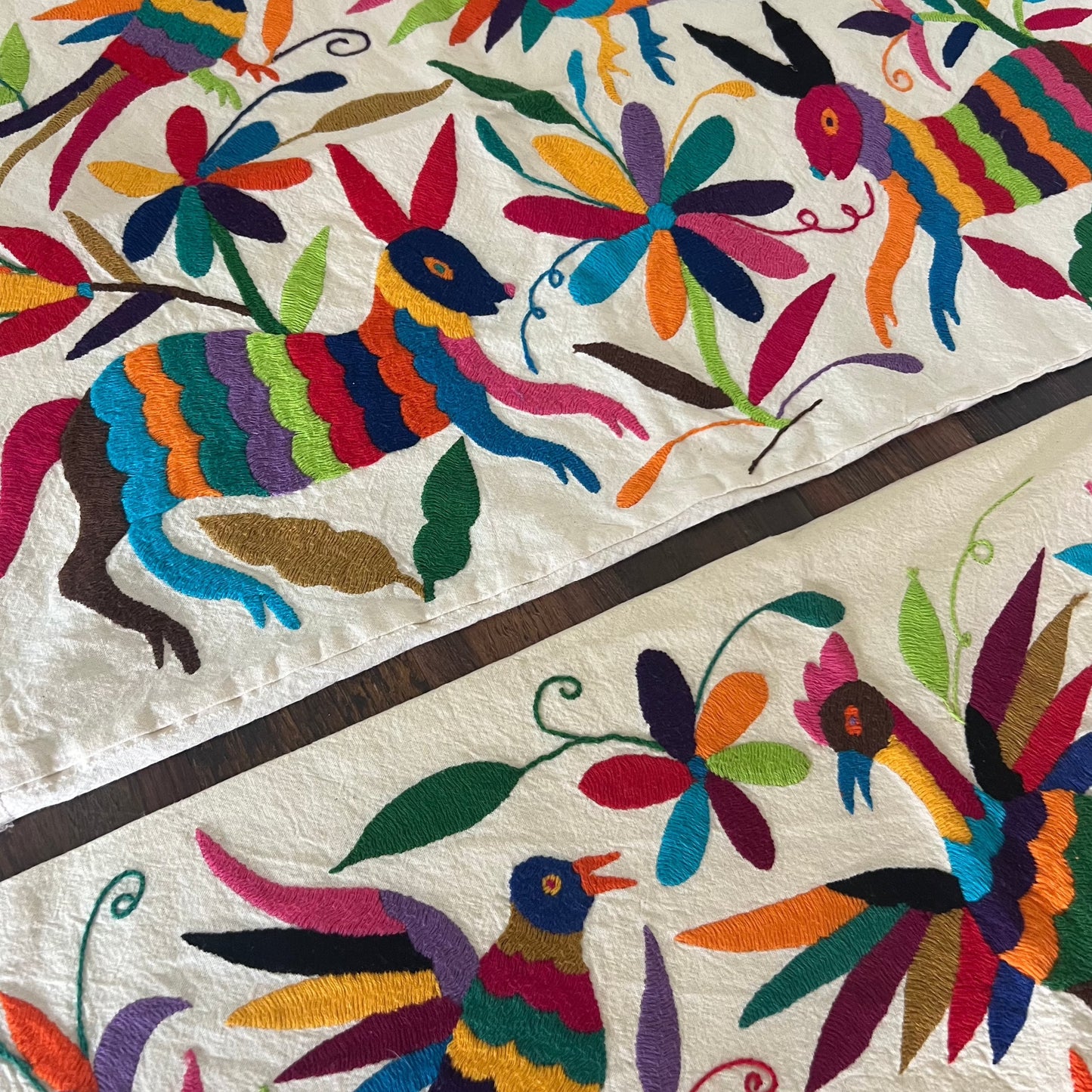 Otomi Tenango Hand Embroidered Cotton Pillow Cases