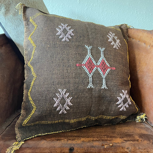 Brown Cactus Silk Pillow