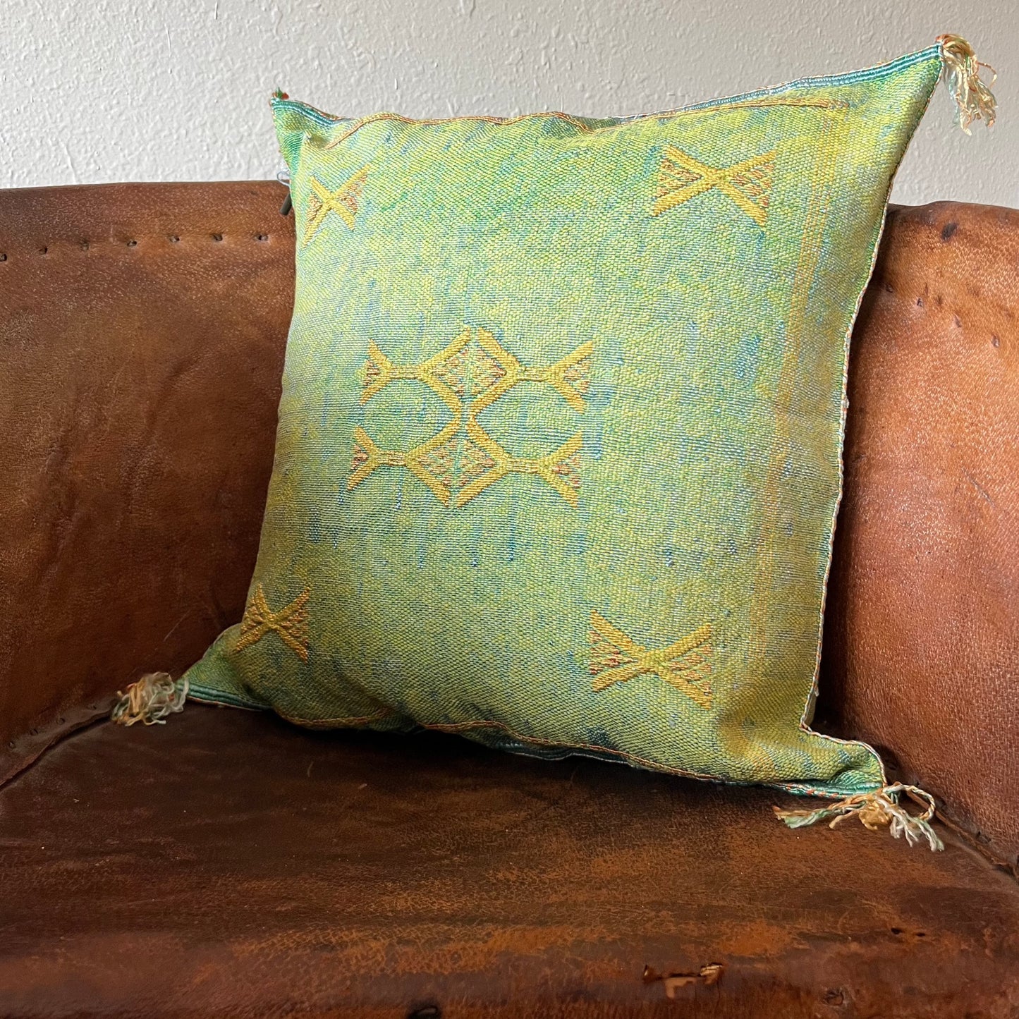 Key Lime Cactus Silk Pillow