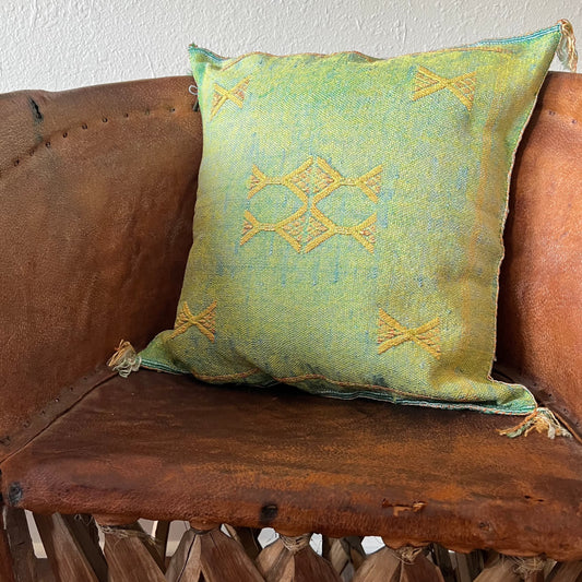 Key Lime Cactus Silk Pillow
