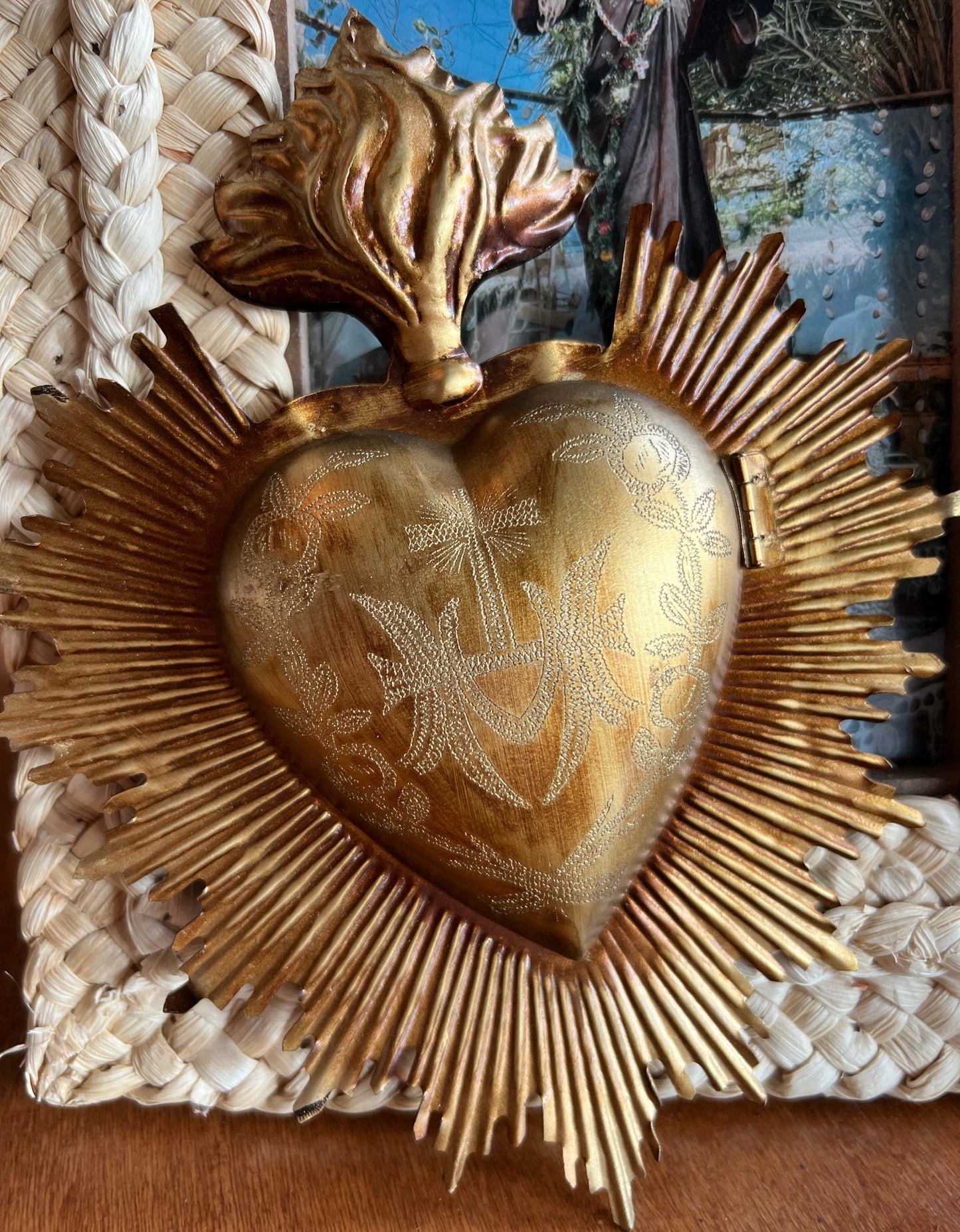 Flaming Sacred Heart Box