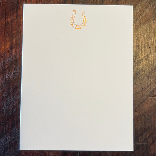 Horseshoe Foil Pressed Notecards