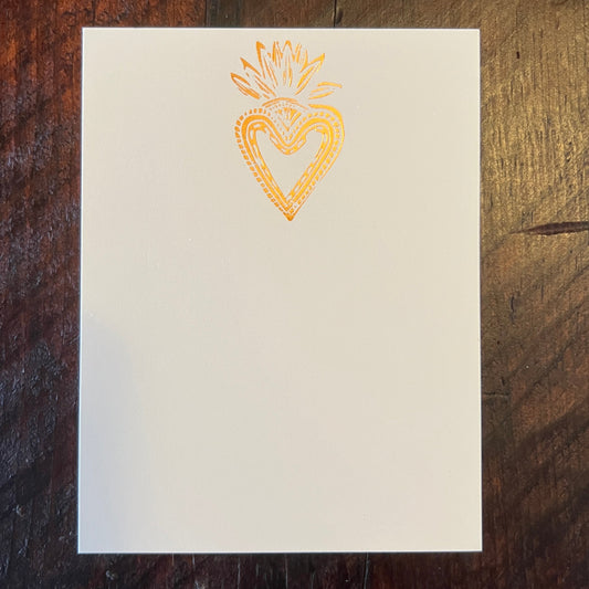 Sacred Heart Foil Pressed Notecards