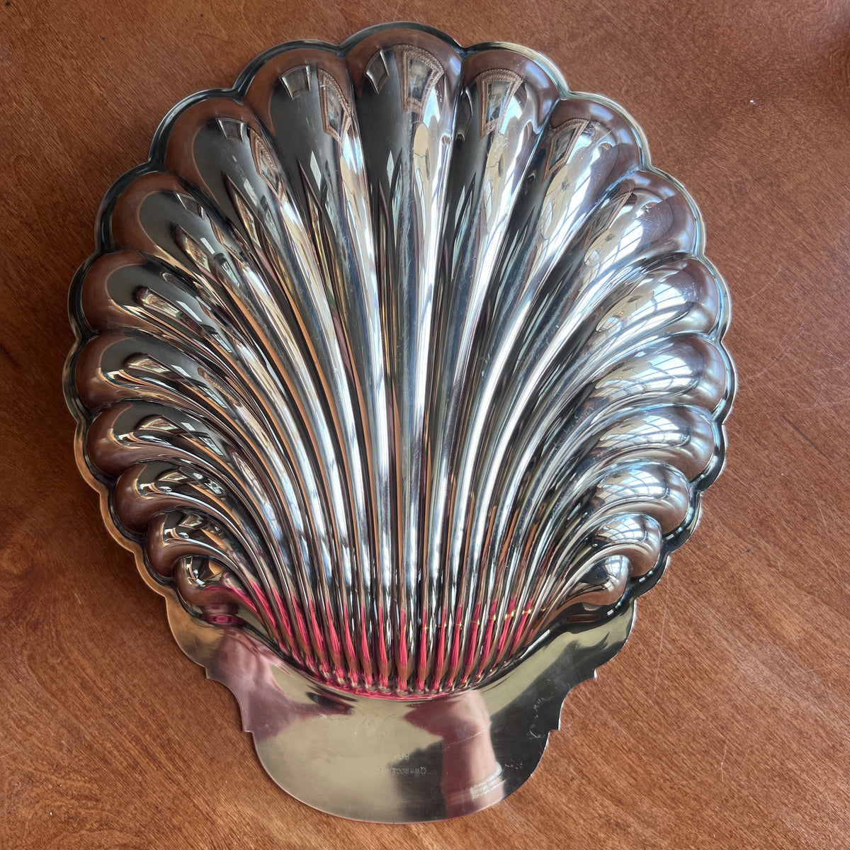 Silverplate Scalloped Clamshell Serving Platter