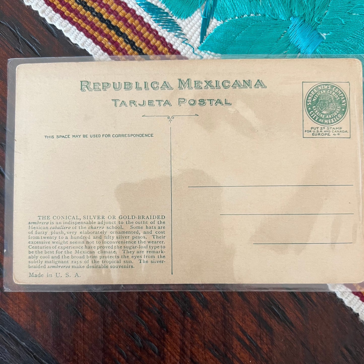 Smoking Caballero Postcard