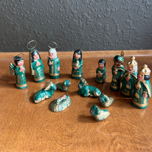 Vintage Mexican Tonala Nativity